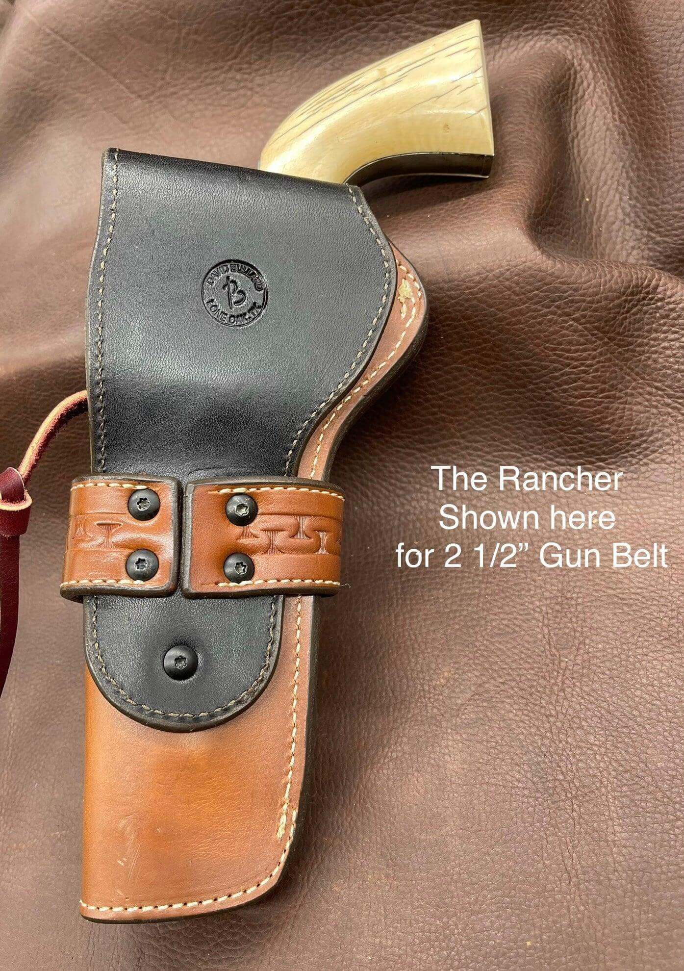 *Made to Order* LH/RH Rancher Cowboy Holster for Single Action Revolvers Old West Tooled Border/Texas Star Concho-Busted B Leather