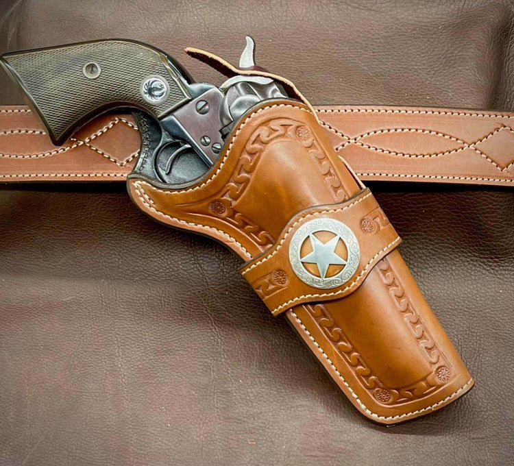 *Made to Order* LH/RH Rancher Cowboy Holster Single or Double Action Revolvers w/Concho
