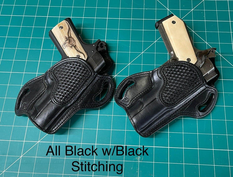 *Made to Order* LH/RH Texas Bodyguard Holster w/Basket-Weave Tooled Trim Made for Your Gun
