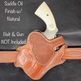 *Made to Order* LH/RH Texas Bodyguard Holster w/Basket-Weave Tooled Trim Made for Your Gun