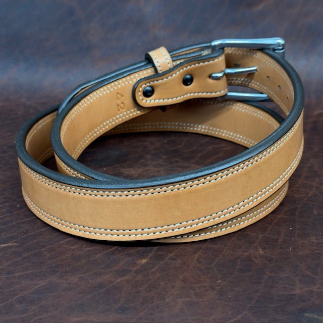 *Made to Order* Premium Leather Carry Belts Double Stitch - Busted B Leather