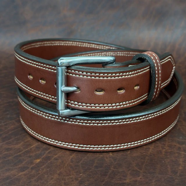 *Made to Order* Premium Leather Carry Belts Double Stitch - Busted B Leather