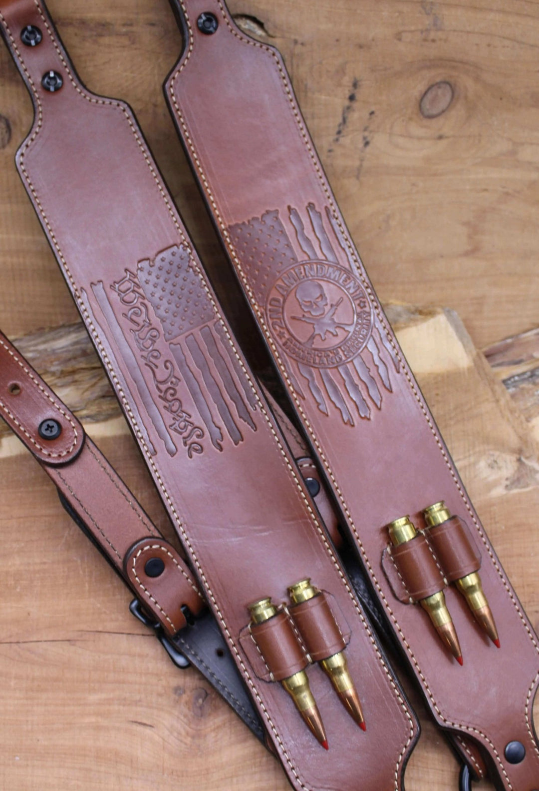 *Made to Order* Rifle Sling w/ Stamp & 2 Bullet Loops