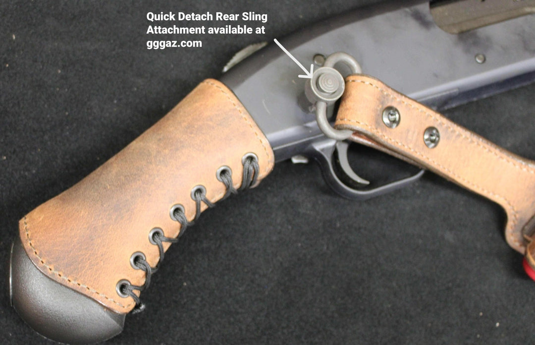 *Made to Order* Shockwave Raptor Leather Grip Wrap for Mossberg 500/590, Remington TAC 14 & 870 Shotguns Genuine Water Buffalo "Mad Max"