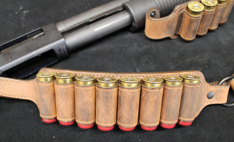 *Made to Order* Shockwave Raptor Leather Grip Wrap for Mossberg 500/590, Remington TAC 14 & 870 Shotguns Genuine Water Buffalo "Mad Max"