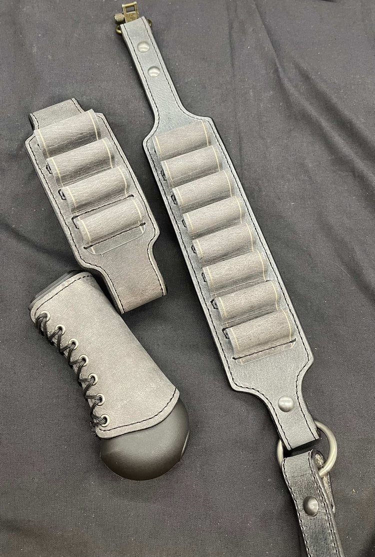 *Made to Order* Shockwave Raptor Leather Grip Wrap for Mossberg 500/590, Remington TAC 14 & 870 Shotguns Genuine Water Buffalo "Mad Max"