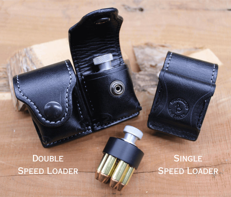 *Made to Order* Speed Loader Pouch w/Belt Loop Busted B Leather