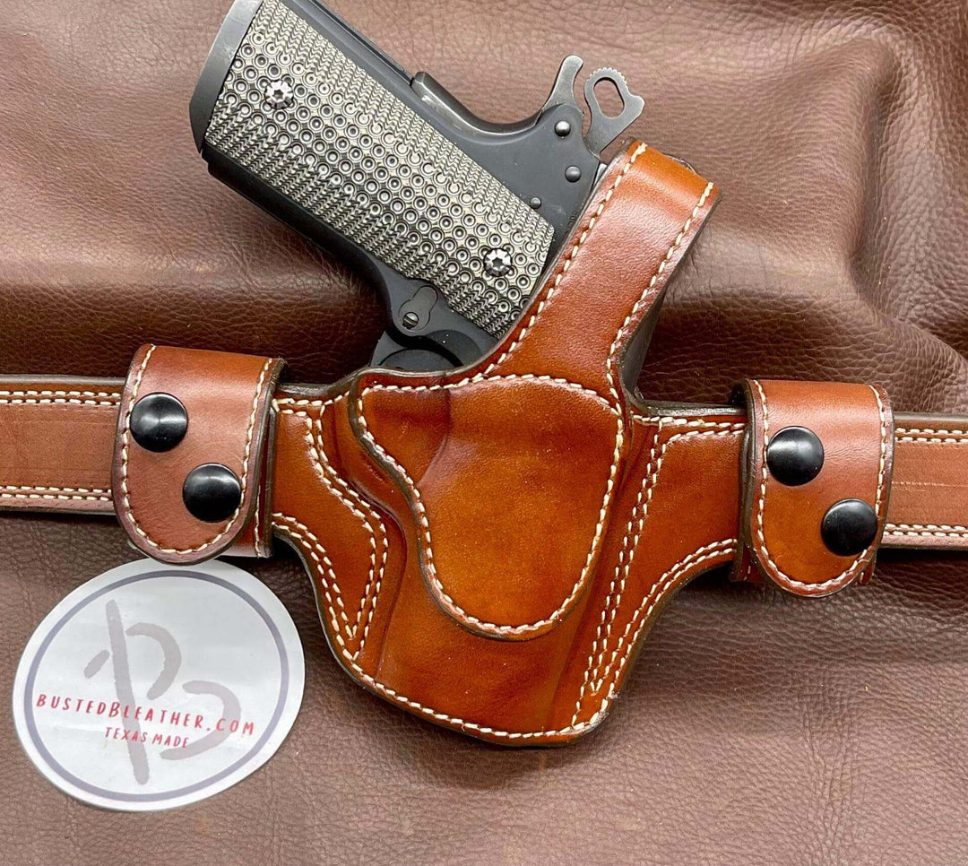 *Made to Order* Urban Carry Holster Snap On/Off Optic Ready Custom to Your Gun Model-Busted B Leather