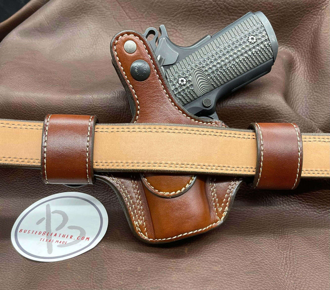 *Made to Order* Urban Carry Holster Snap On/Off Optic Ready Custom to Your Gun Model-Busted B Leather