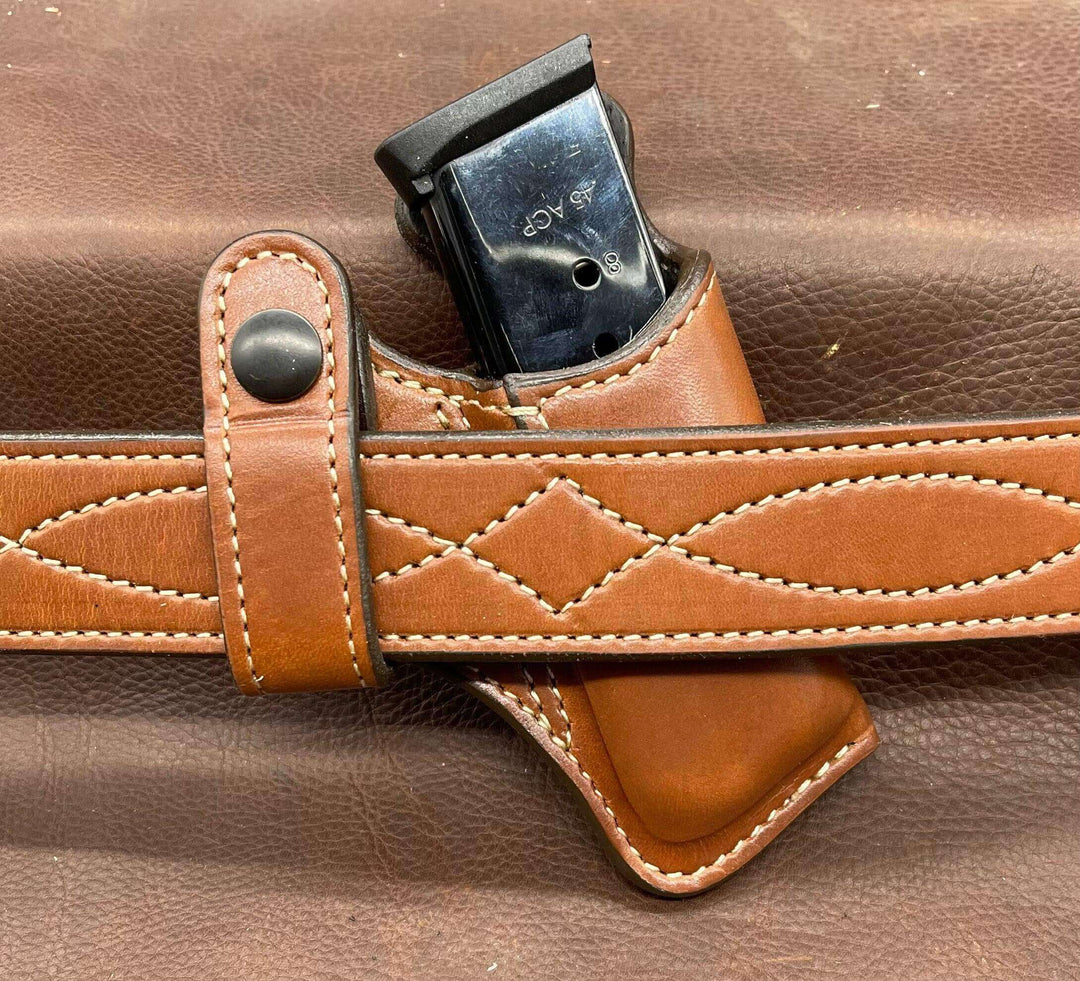 *Made to Order* VIP IWB Single Mag Pouch for 1911-Busted B Leather
