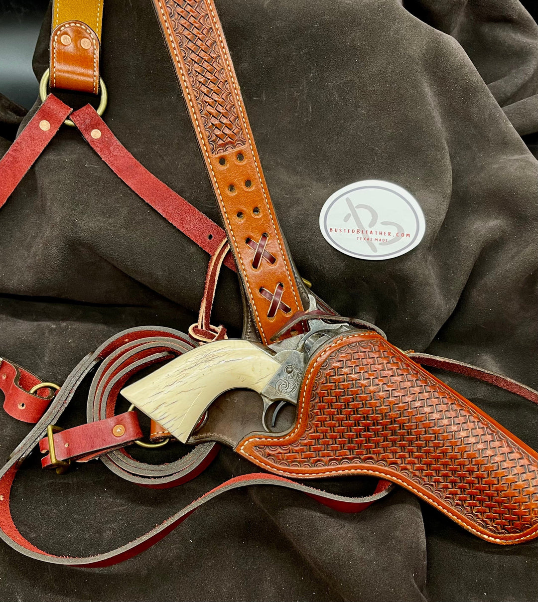 *Made to Order* "Huckleberry" Shoulder Rig-Busted B Leather