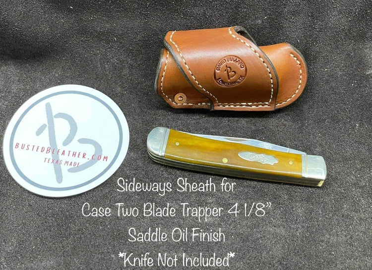 *In Stock* Premium Sideways Knife Sheath for a Case 2 blade Trapper Knife