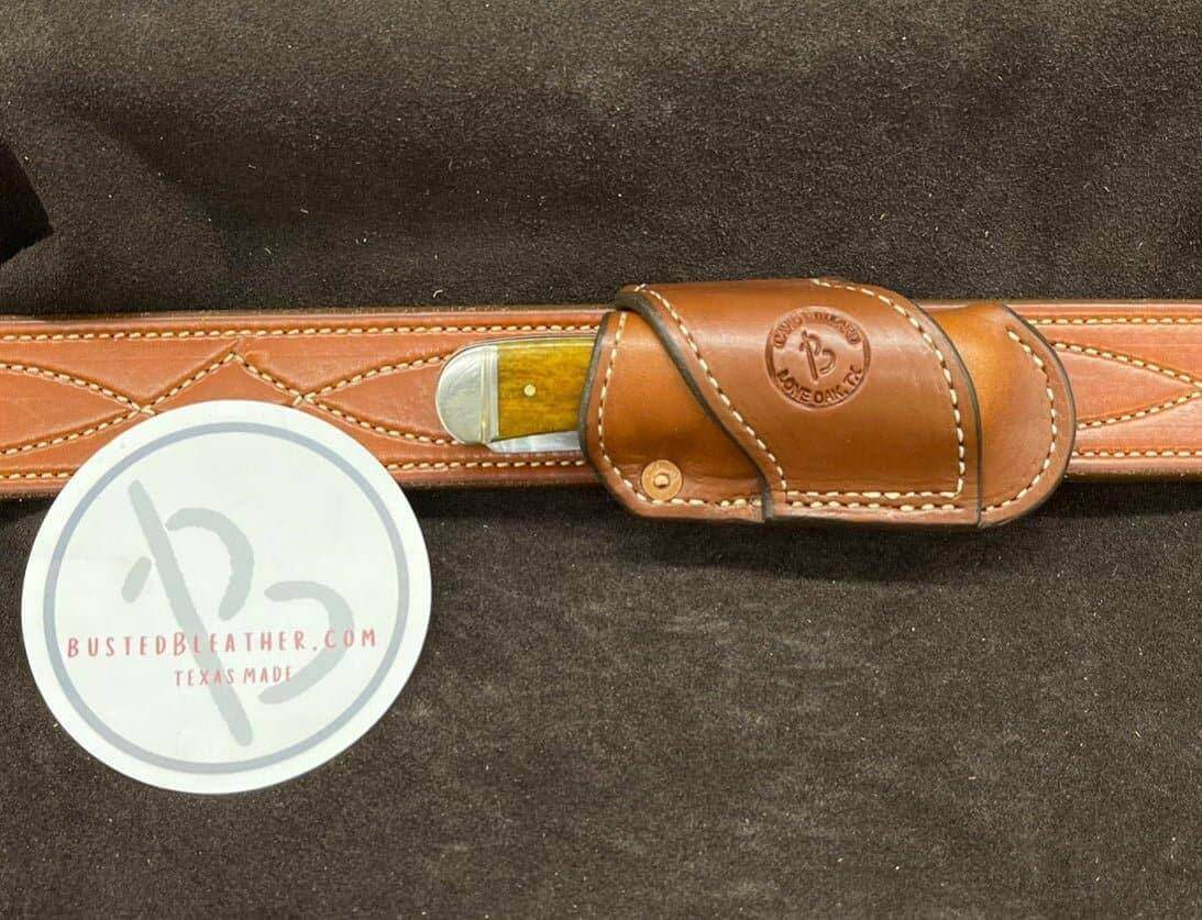 *In Stock* Premium Sideways Knife Sheath - Busted B Leather