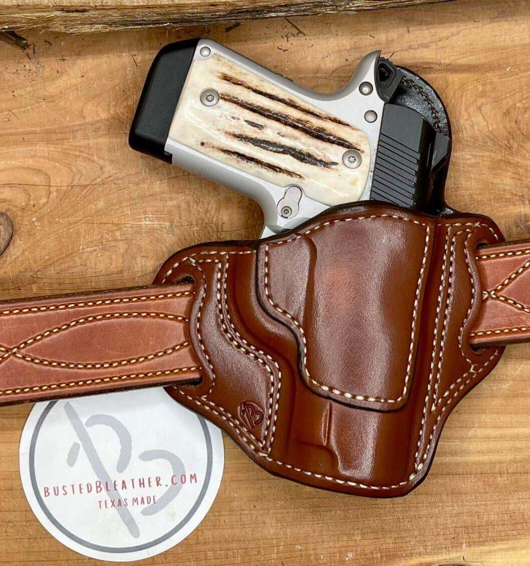 *In Stock* RH Ironside Holster Kimber Micro 9 Saddle Oil Finish-Busted B Leather
