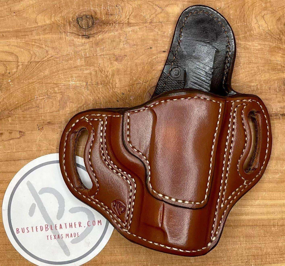*In Stock* RH Ironside Holster Kimber Micro 9 Saddle Oil Finish-Busted B Leather