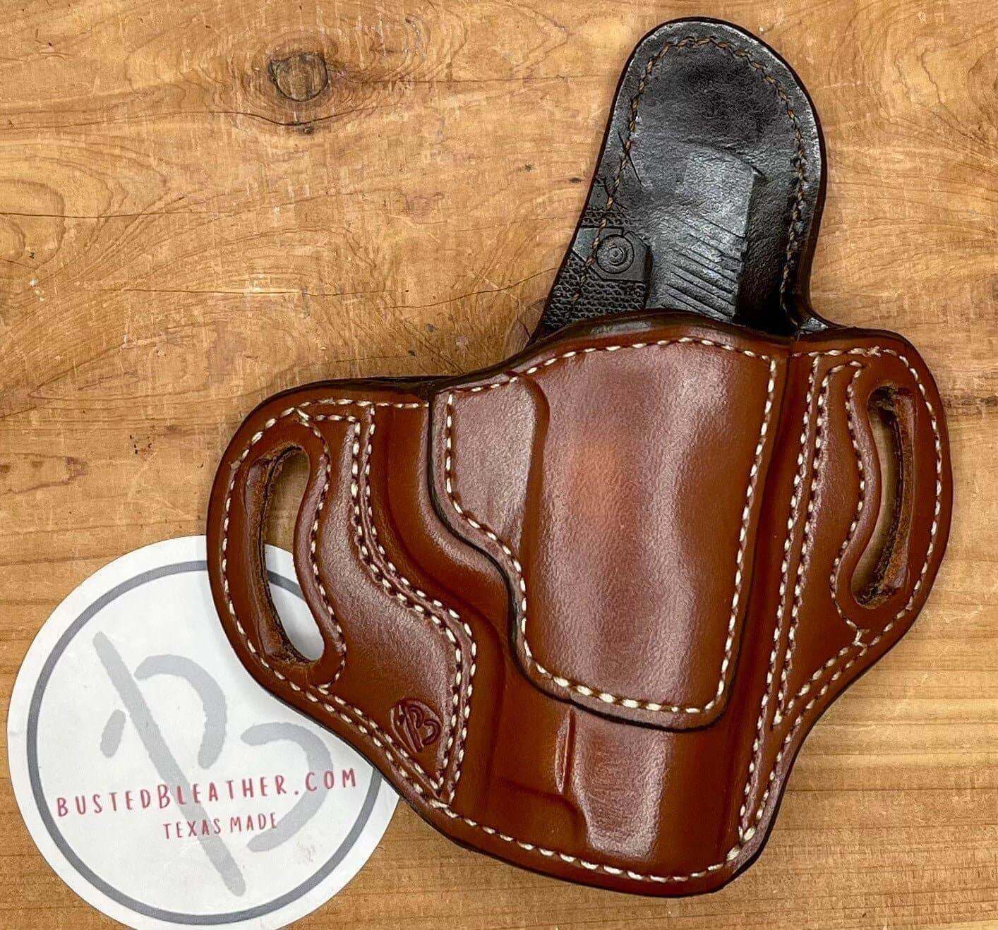 *In Stock* RH Ironside Holster Kimber Micro 9 Saddle Oil Finish-Busted B Leather