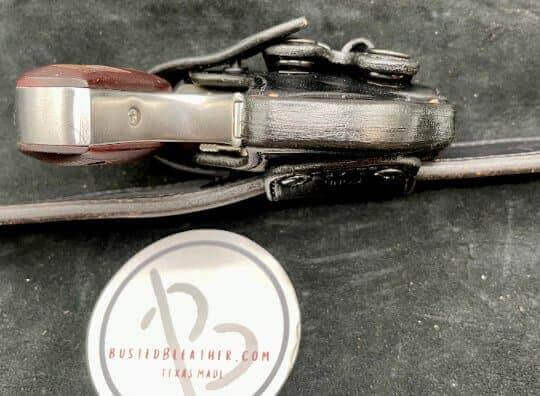 *In Stock* RH Sidewinder Bond Arms 3” Ranger Star Concho in Chocolate w/Brown Stitch-Busted B Leather