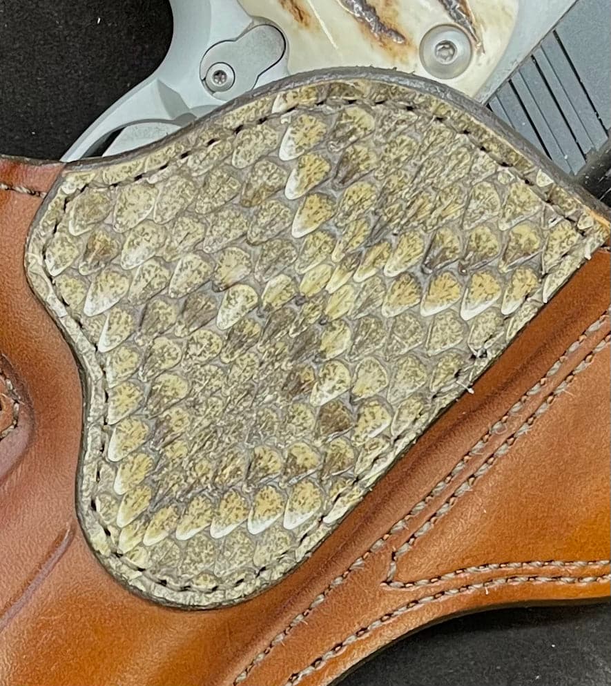 *In Stock* RH Texas Bodyguard Kimber Micro 9 Golden Brown w/ Rattlesnake Trim-Busted B Leather