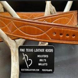 *Made to Order* 1.5" Carry Belt .25" Thick Fancy Stitch-Busted B Leather