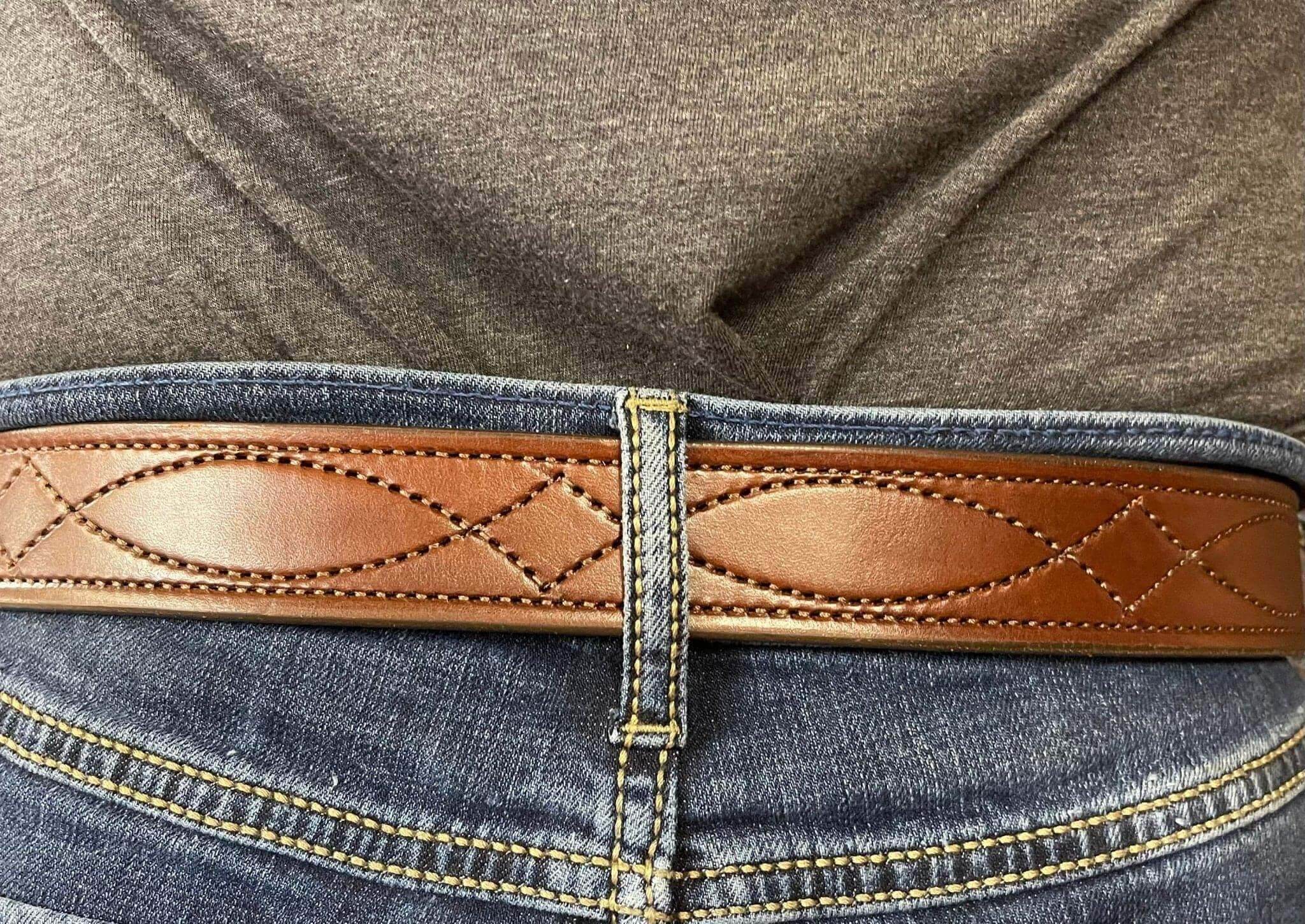 *Made to Order* 1.5" Carry Belt .25" Thick Fancy Stitch