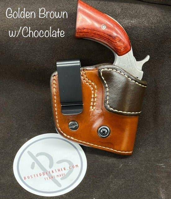 *Made to Order* Boot Holster / IWB Holster for NAA 22 Mag Revolver-Busted B Leather