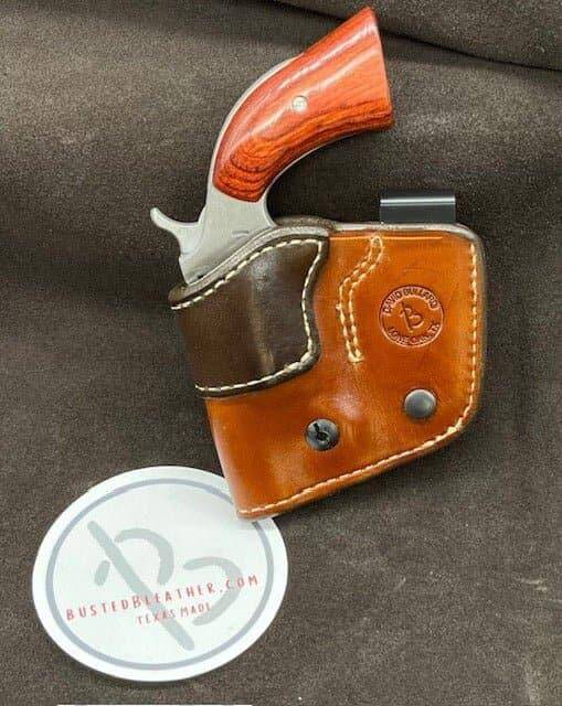 *Made to Order* Boot Holster / IWB Holster for NAA 22 Mag Revolver-Busted B Leather