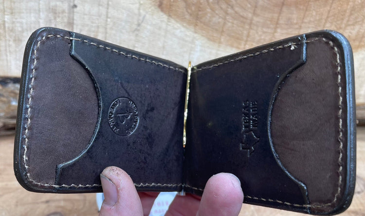 *Made to Order* Front Pocket Money Clip Wallet Genuine Rattlesnake or Python-Busted B Leather