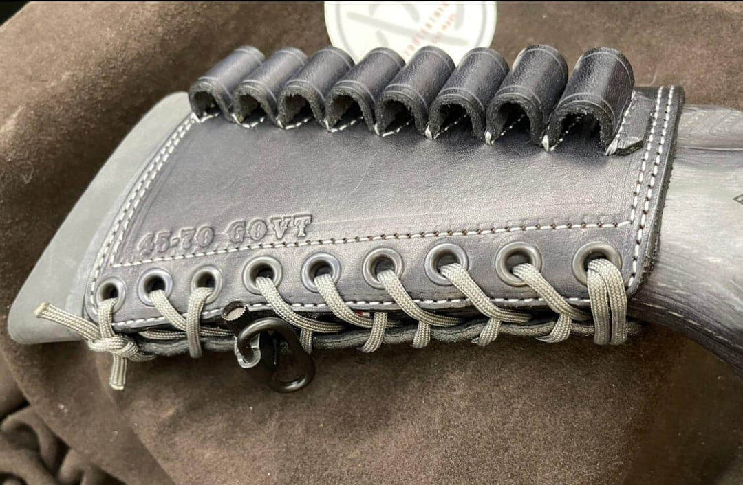 *Made to Order* Leather Butt-Cover w/Ammo Loops for Lever Action Guide Guns Marlin, Henry, Chiappa, S&W-Busted B Leather