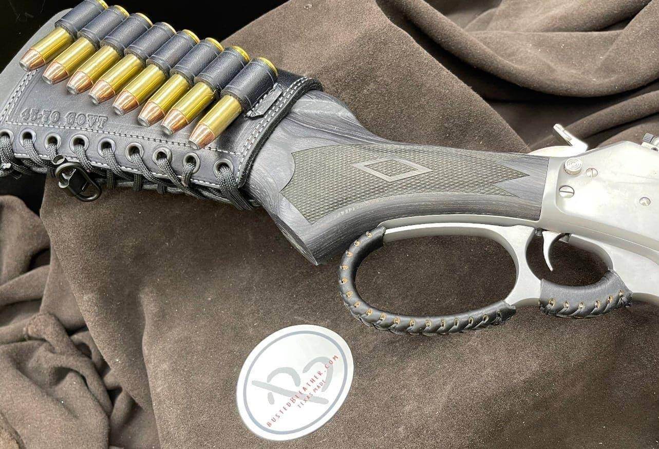 *Made to Order* Leather Butt-Cover w/Ammo Loops for Lever Action Guide Guns Marlin, Henry, Chiappa, S&W