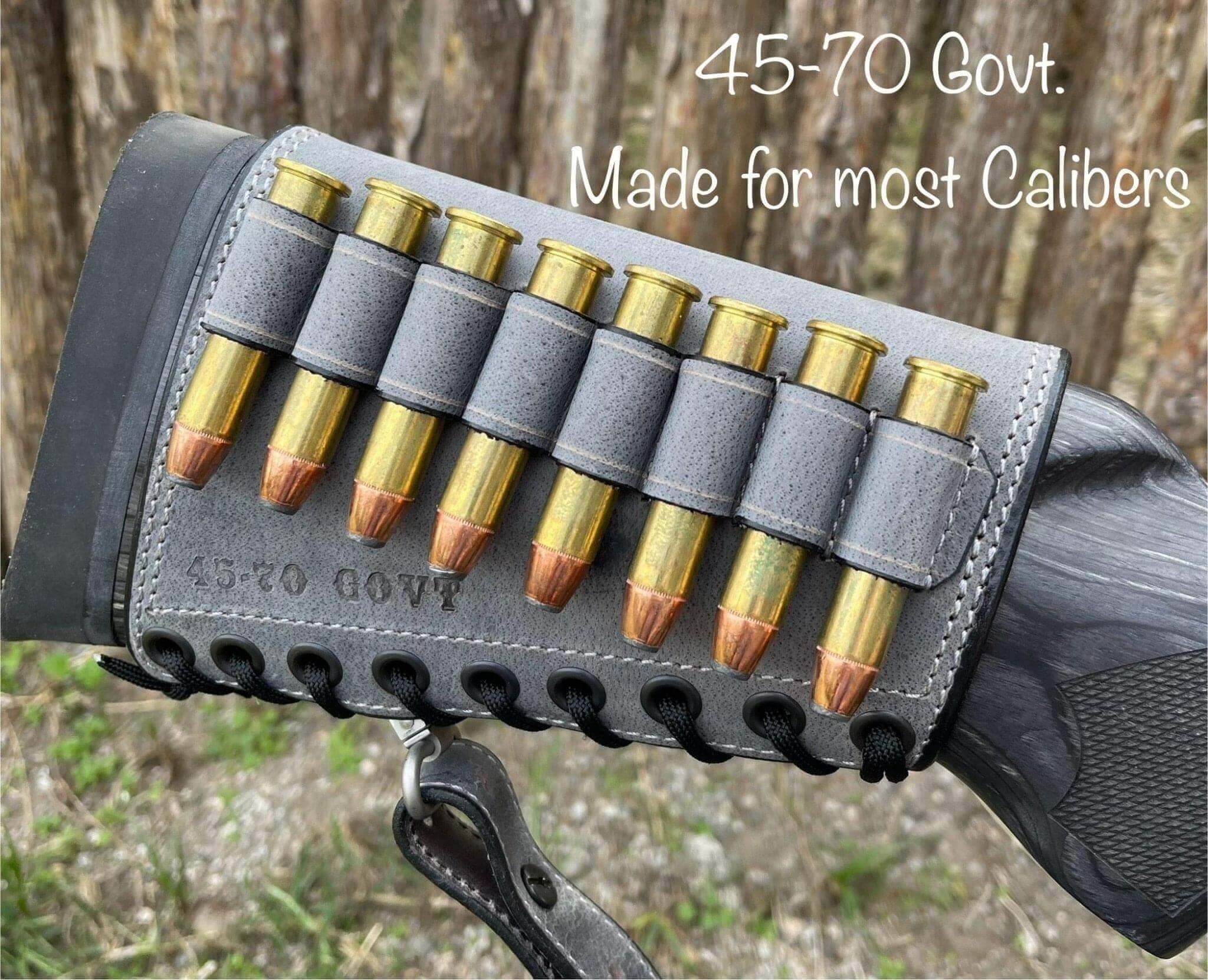 *Made to Order* Leather Butt-Cover w/Ammo Loops for Lever Action Guide Guns Marlin, Henry, Chiappa, S&W in Genuine Water Buffalo