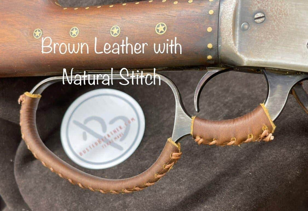 *Made to Order* Lever-Action Leather Cover Kit American Bison Leather-Busted B Leather