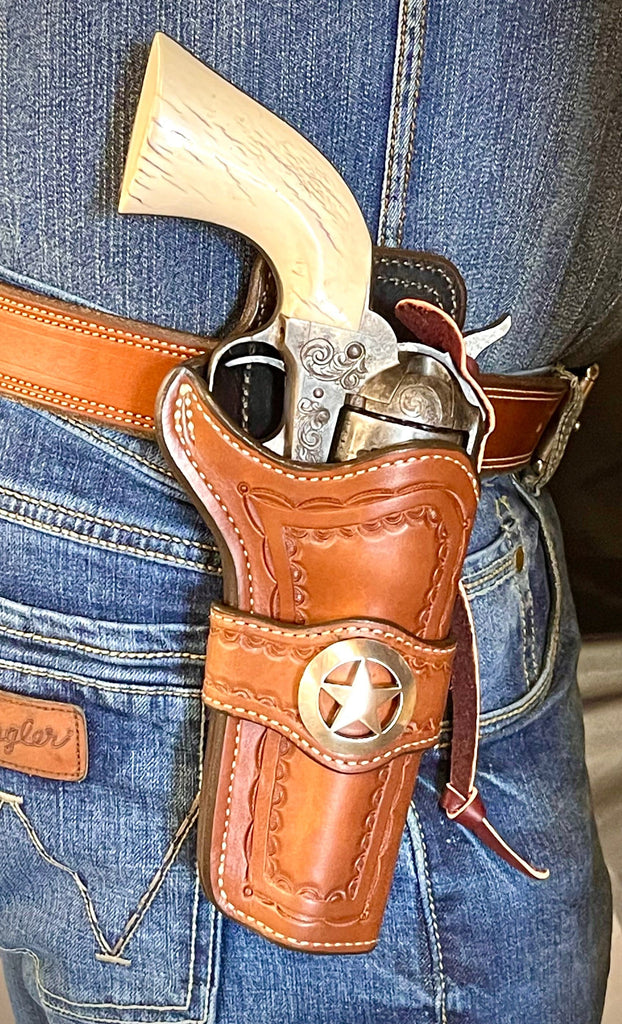 LH RH Paddle Rancher Cowboy Holster SAA Busted B Leather