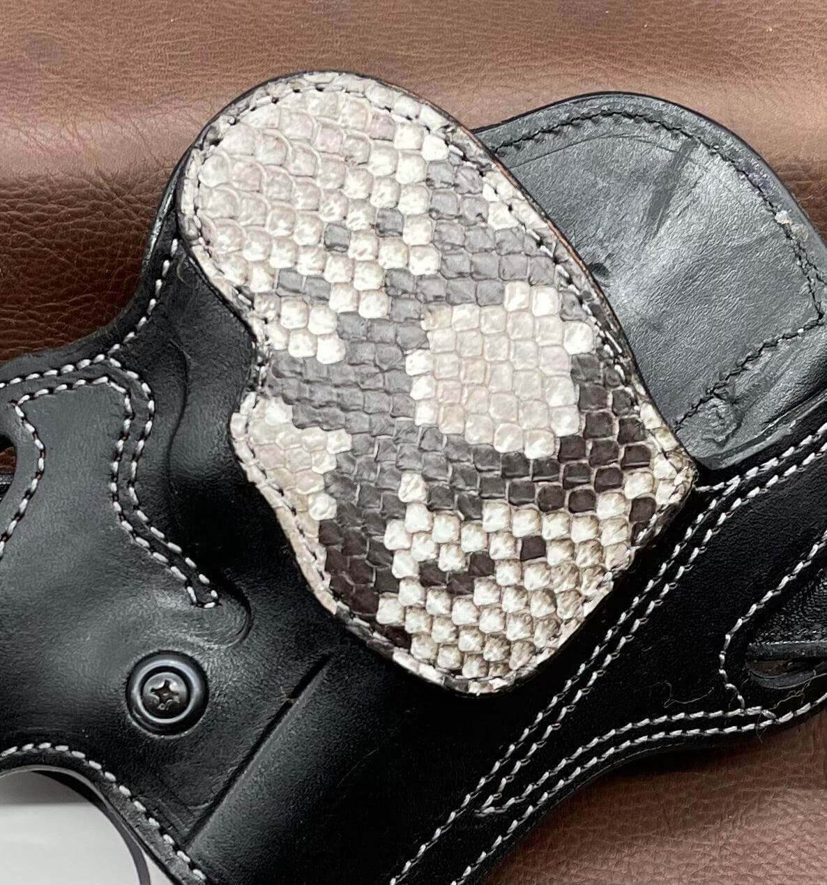 *Made to Order* LH/RH Texas Bodyguard Holster for Colt Python w/Genuine Snake Reinforcement Trim