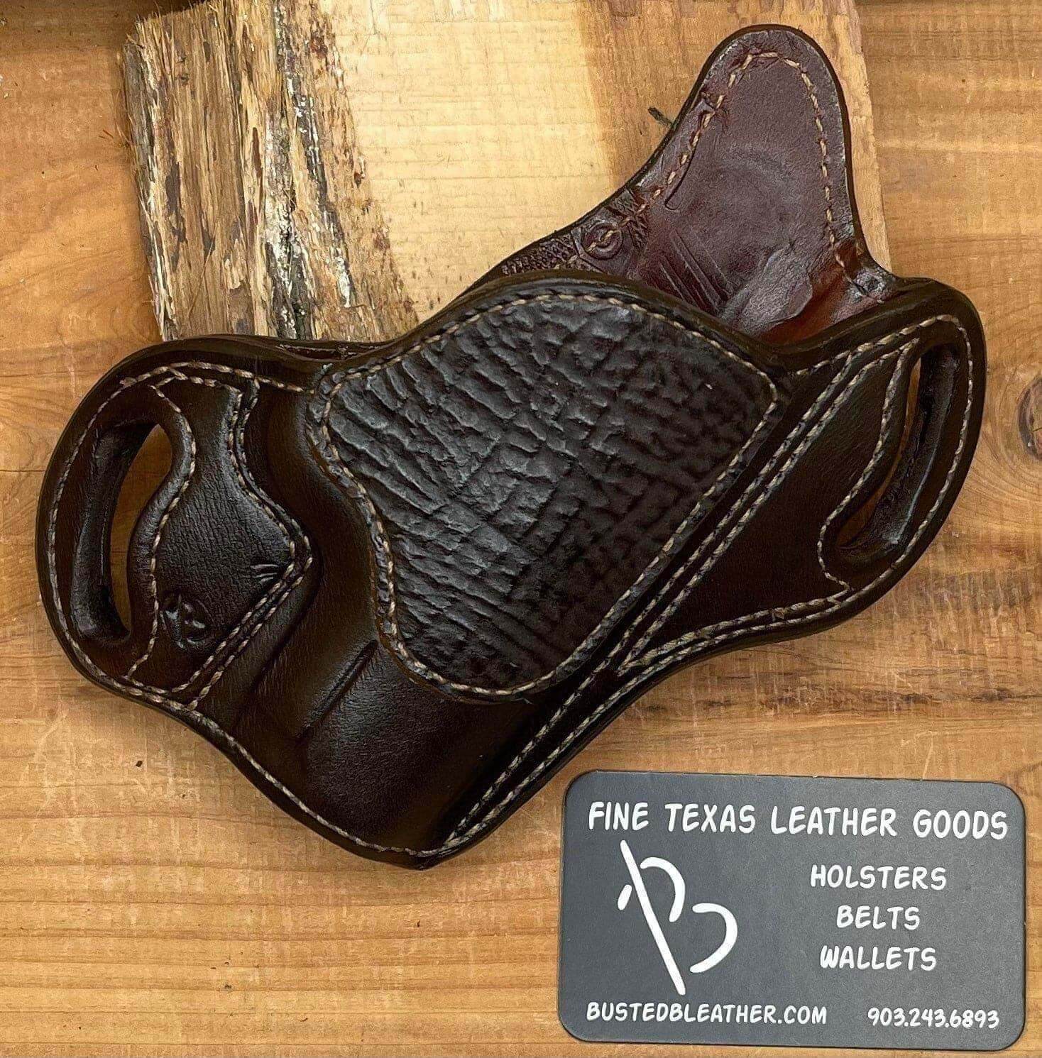 *Made to Order* LH/RH Texas Bodyguard Holster Genuine Shark Trim Reinforcement