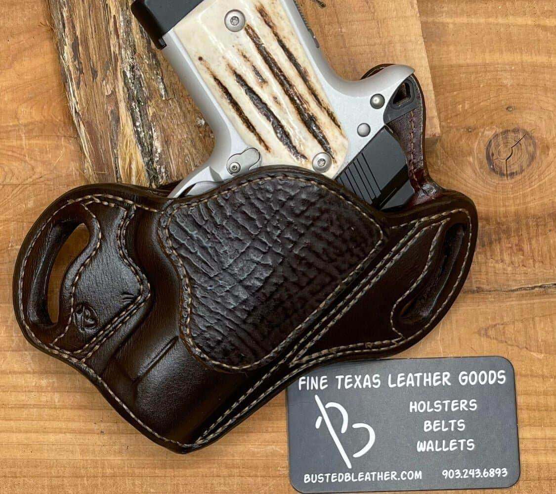*Made to Order* LH/RH Texas Bodyguard Holster Genuine Shark Trim Reinforcement-Busted B Leather