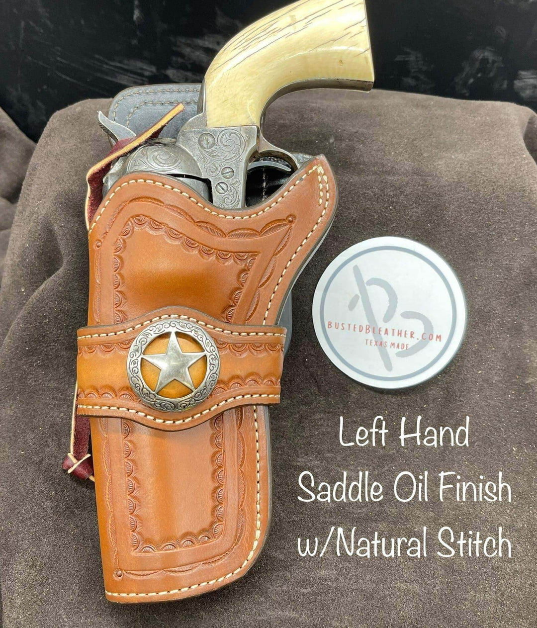 *Made to Order* LH/RH Paddle Rancher Cowboy Holster for Single Action Revolvers w/Concho